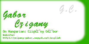 gabor czigany business card